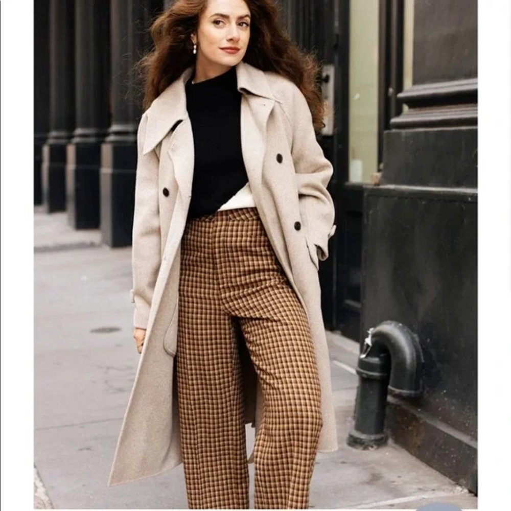 Petite Studio Enola 100% Wool Coat - XS Oatmeal